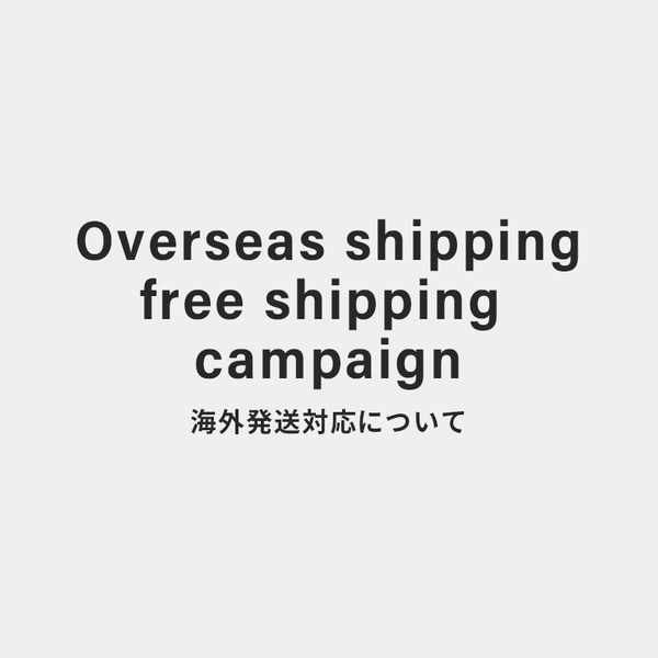 Overseas shipping free shipping campaign/海外発送対応について