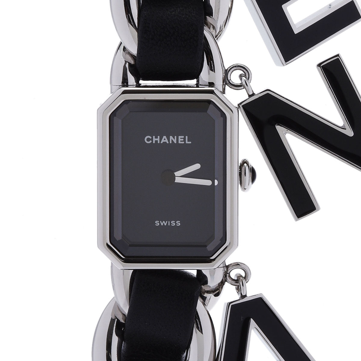 CHANEL シャネル プルミエール ウォンテッド ドゥ シャネル H7471 レディース SS/革 腕時計 クオーツ ブラック文字盤 Aランク 中古  - 正規品安心保証