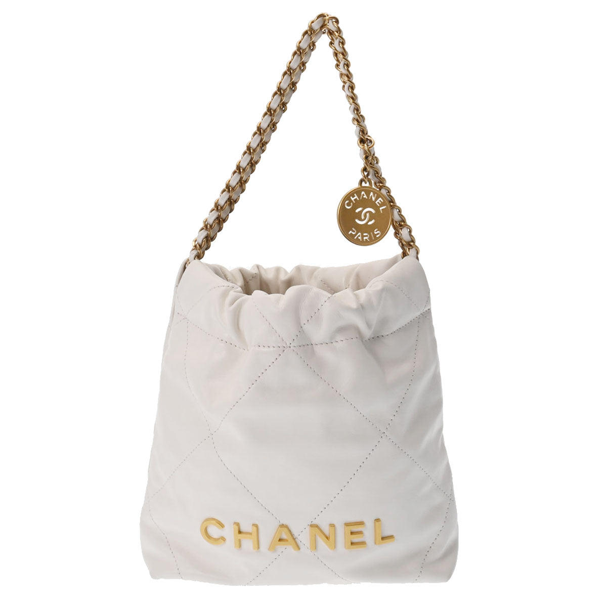 シャネルCHANEL22 ミニショルダーバッグ ホワイト ゴールド金具 レディース ショルダーバッグ CHANEL 中古 – 銀蔵オンライン