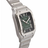 CARTIER カルティエ サントス グリーン WSSA0062 メンズ SS 腕時計 自動巻き グリーン文字盤 Aランク 中古 銀蔵