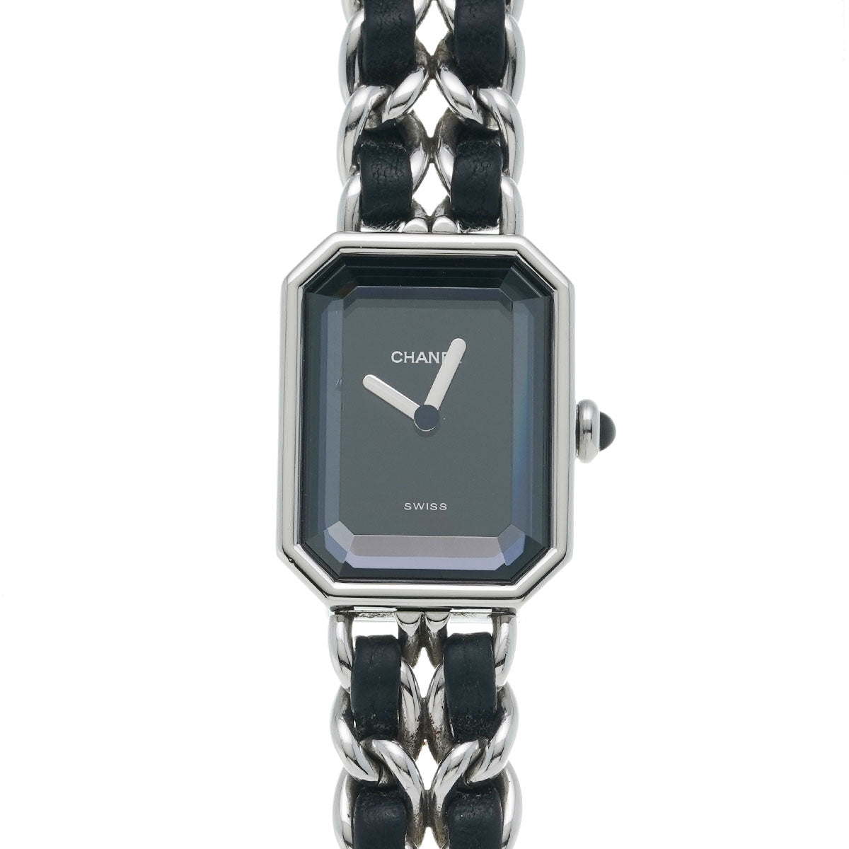 CHANEL プルミエール　ブラック×シルバー　M レディース シャネル プルミエール アイコニック チェーン M H7022 | 時計