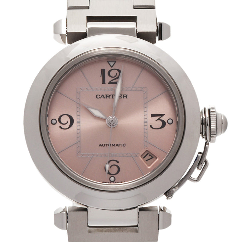 CARTIER カルティエ パシャC  W31075M7 ボーイズ SS 腕時計 自動巻き ピンク文字盤 Aランク 中古 銀蔵
