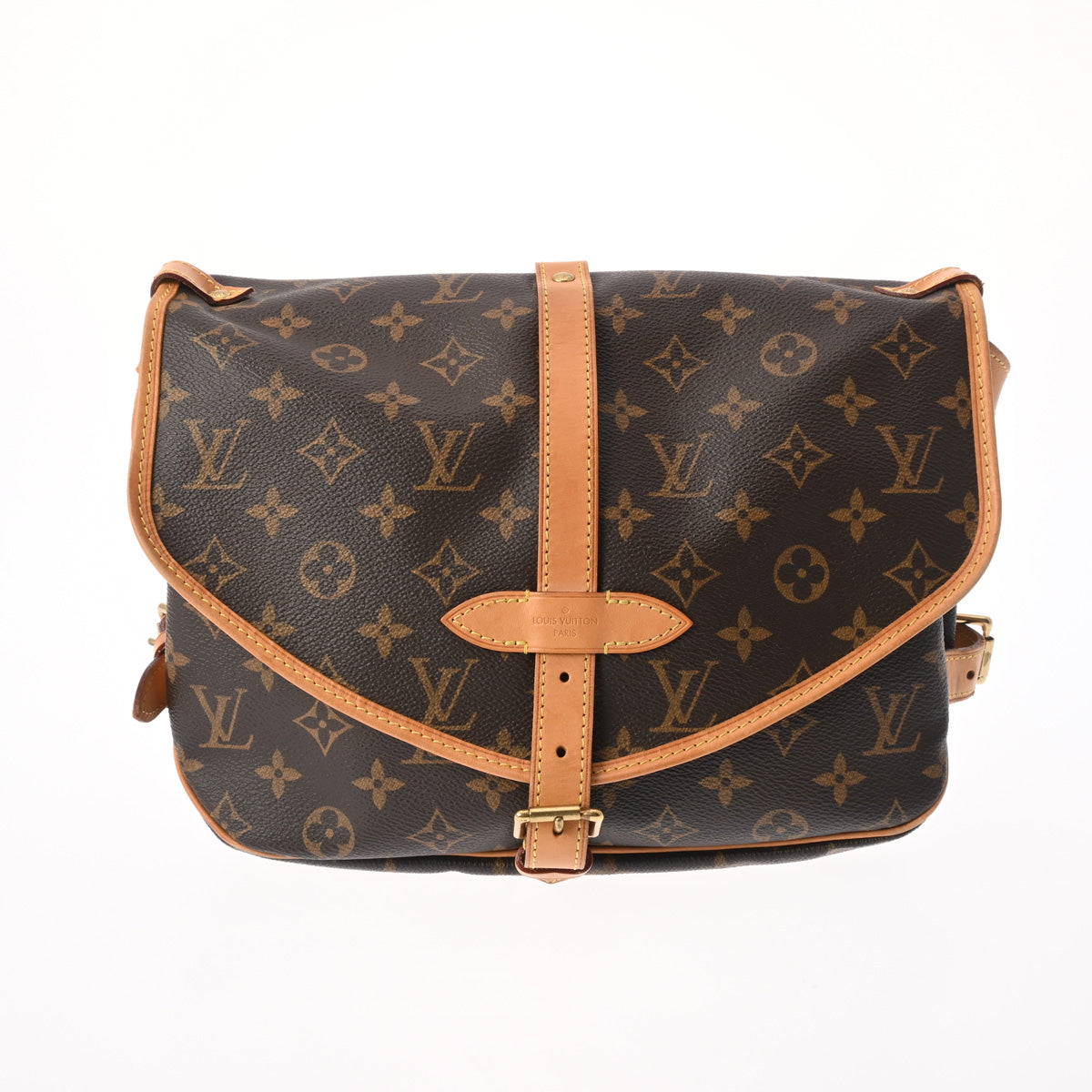 LOUIS VUITTON ルイヴィトン モノグラム ソミュール 30 ブラウン 