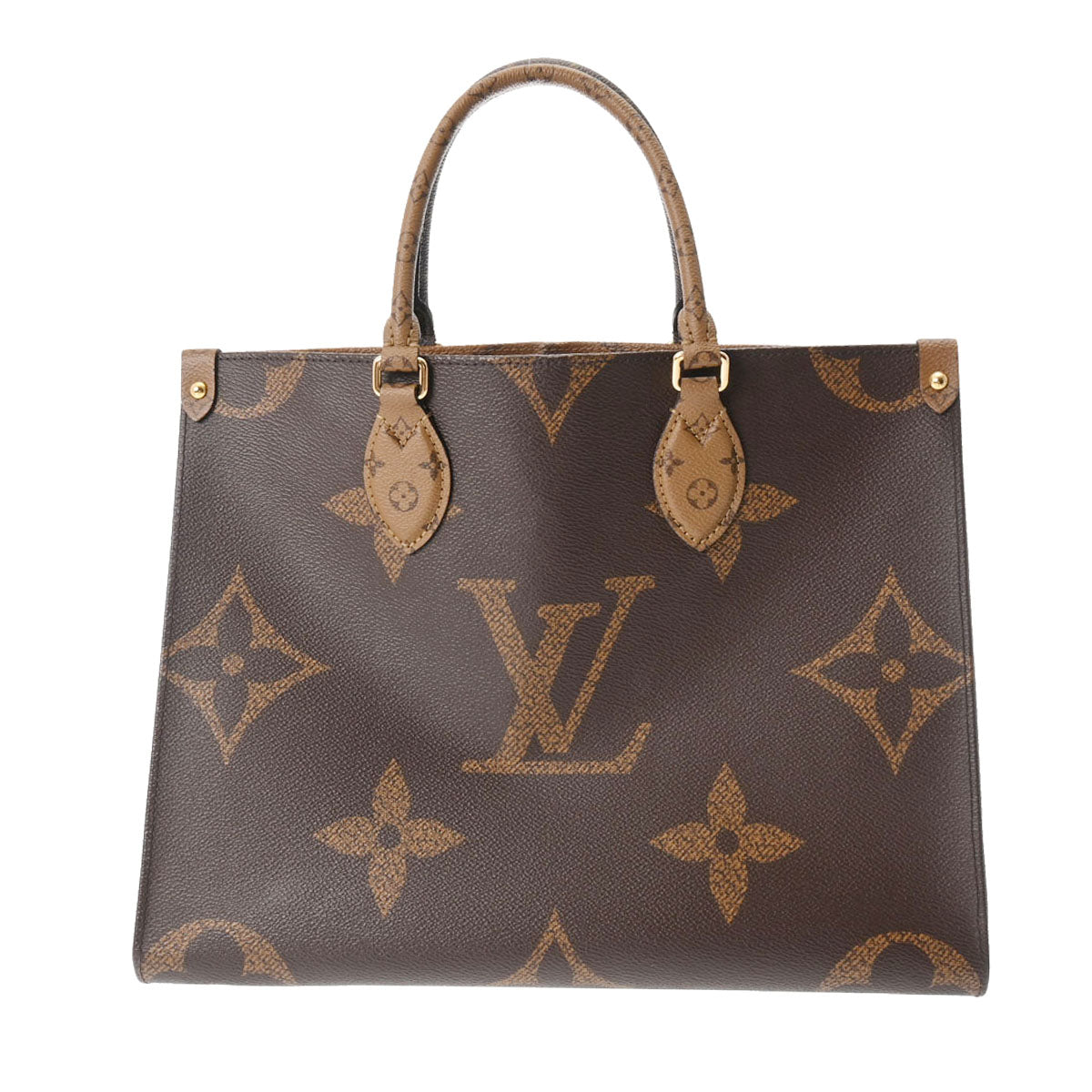 LOUIS VUITTON ルイヴィトン モノグラムジャイアント オンザゴー MM 2WAYトート ブラウン M45321 レディース  モノグラムリバースキャンバス ハンドバッグ Aランク 中古 - 【海外正規品】激安通販