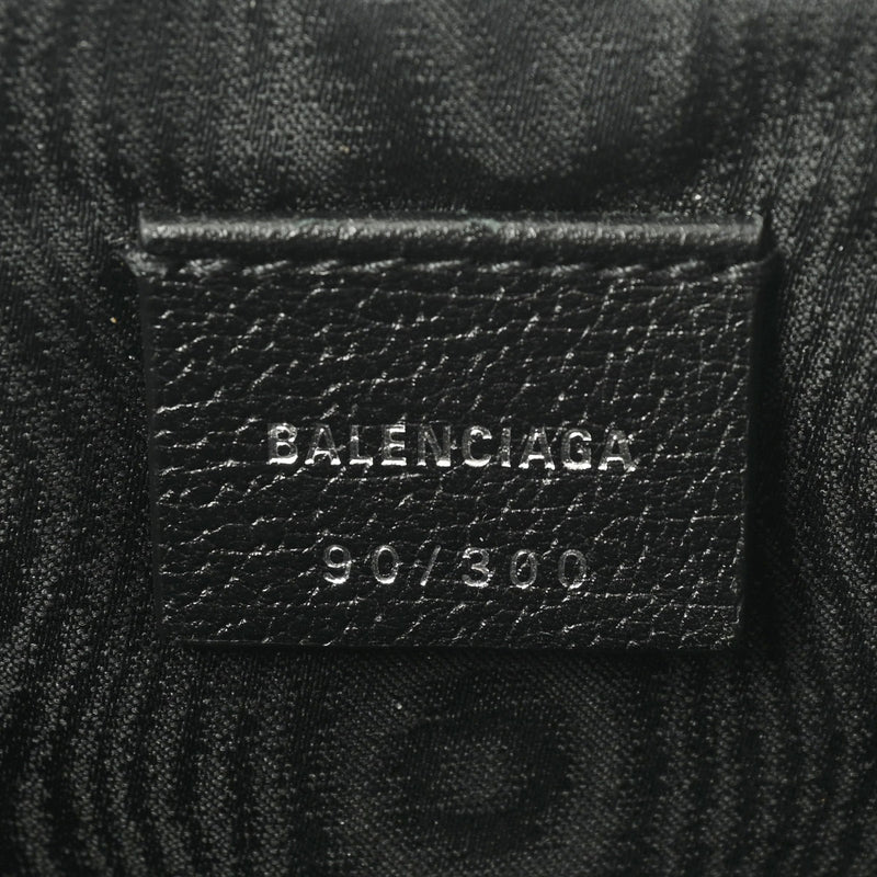 BALENCIAGA バレンシアガ GUCCIコラボ  黒/白 シルバー金具 680381 メンズ レザー キャンバス クラッチバッグ 新同 中古 銀蔵