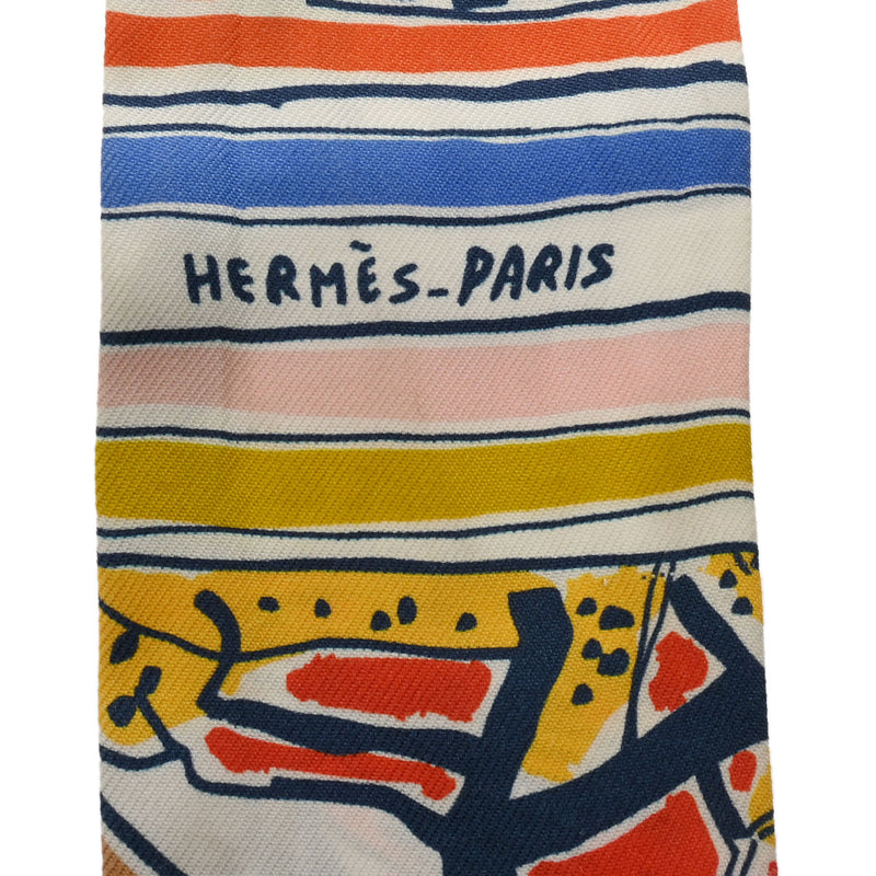HERMES エルメス ツイリー RAYURES D'ETE マルチカラー - レディース シルク100％ スカーフ ABランク 中古 銀蔵