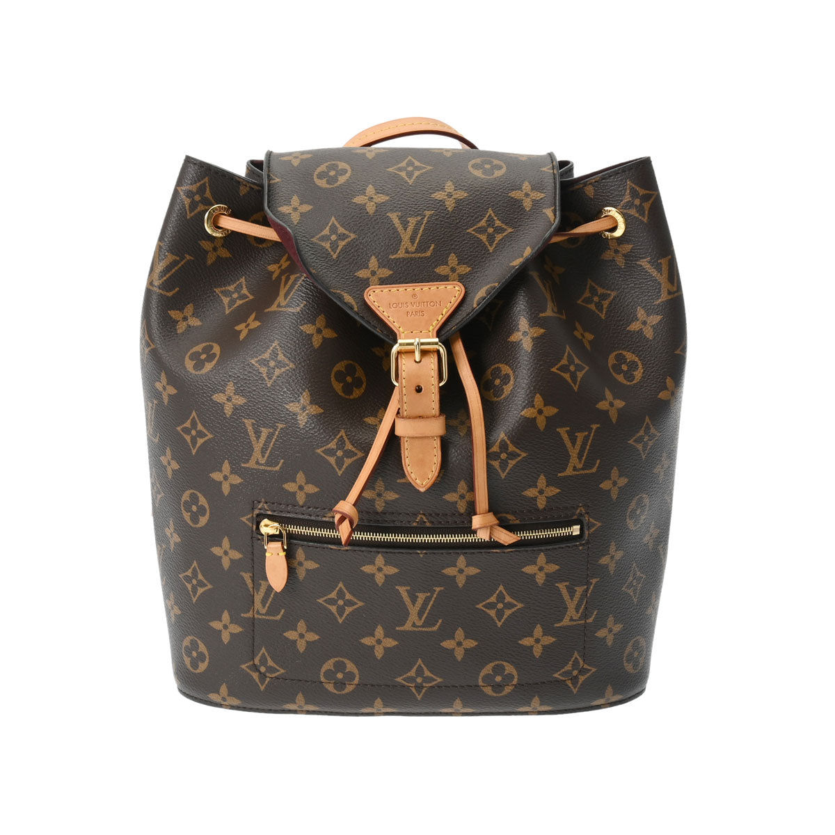 極美品 LouisVuitton ルイヴィトン モンスリGM バックパック リュックサック モノグラム PVCコーティングキャンバス