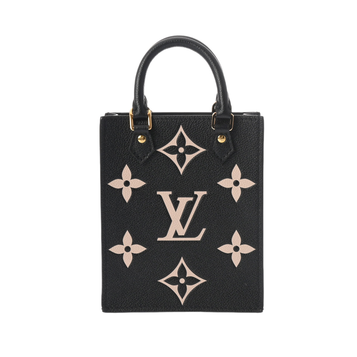 LOUIS VUITTON ルイヴィトン モノグラムアンプラント プティットサックプラ ノワール/ベージュ M81416 レディース レザー  2WAYバッグ 新同 中古 - 店舗用