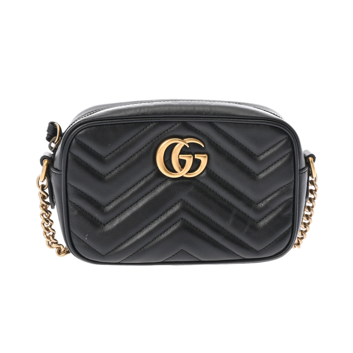 GUCCI グッチ GGマーモント ブラック ゴールド金具 448065 レディース 
