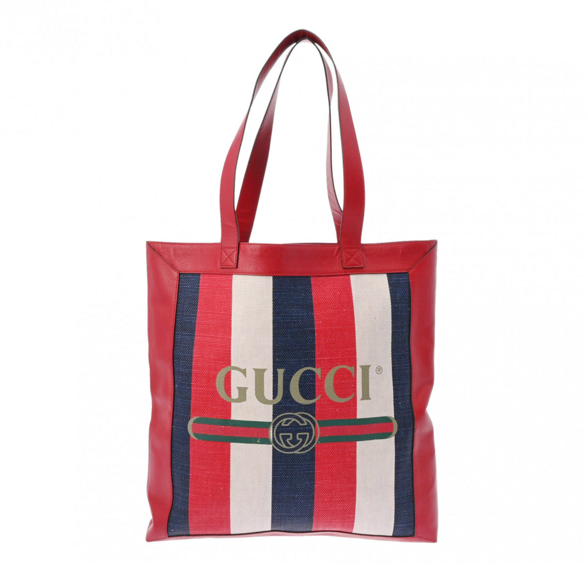 n*w様 中古　GUCCI ソーホー　トートバック グッチ ソーホーチェーントート トリコロール レディース レザー
