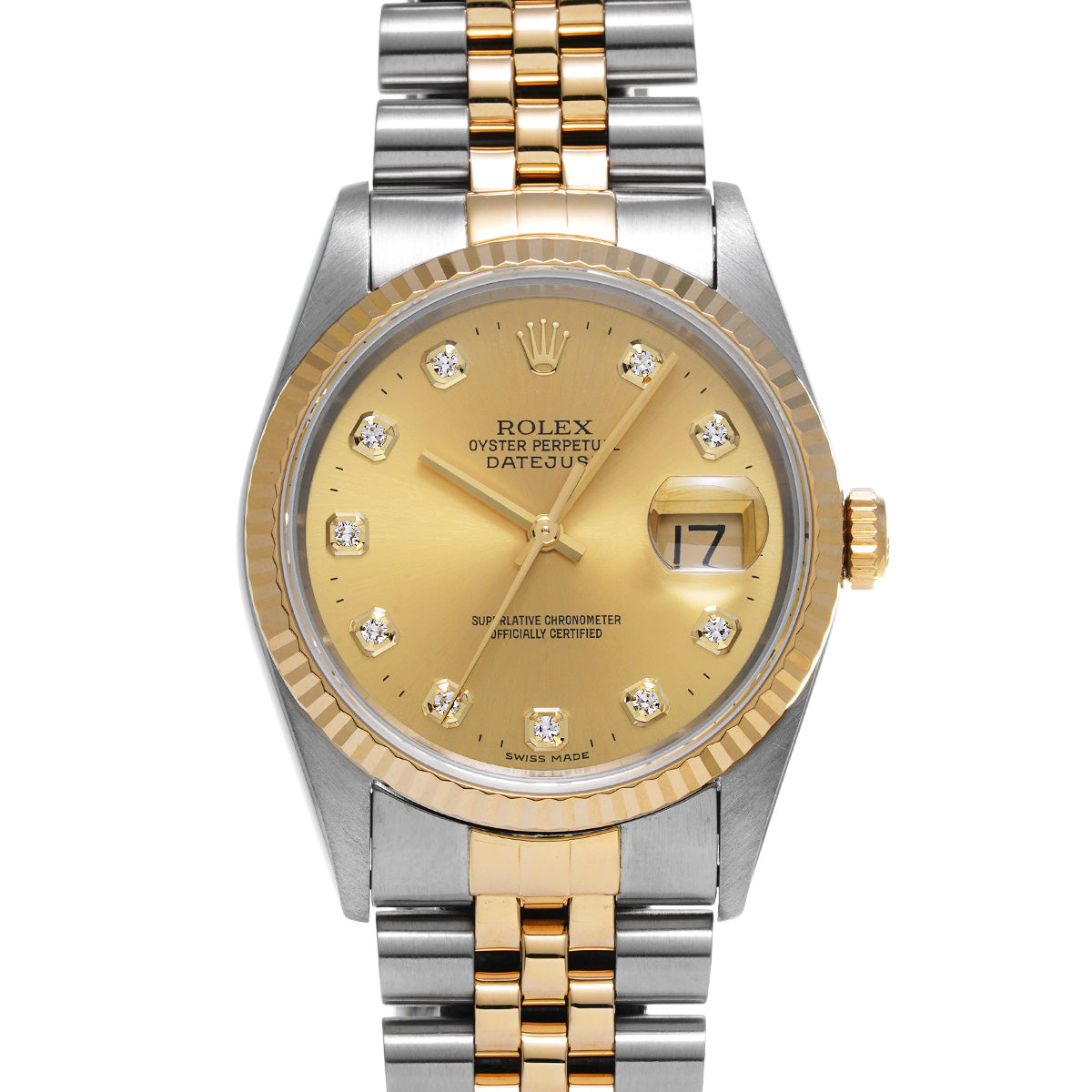 ROLEX ロレックス デイトジャスト 10Pダイヤ 16233G メンズ 腕時計 自動巻き Aランク 中古 - 新座販売