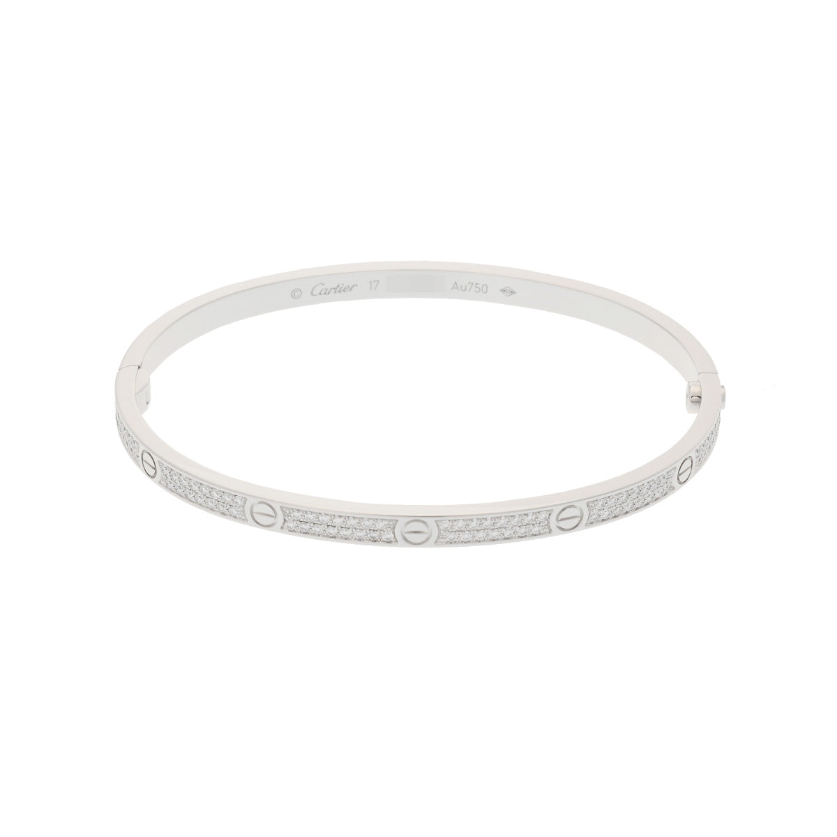 カルティエ ラブブレスレット SM #17 パヴェダイヤ レディース K18