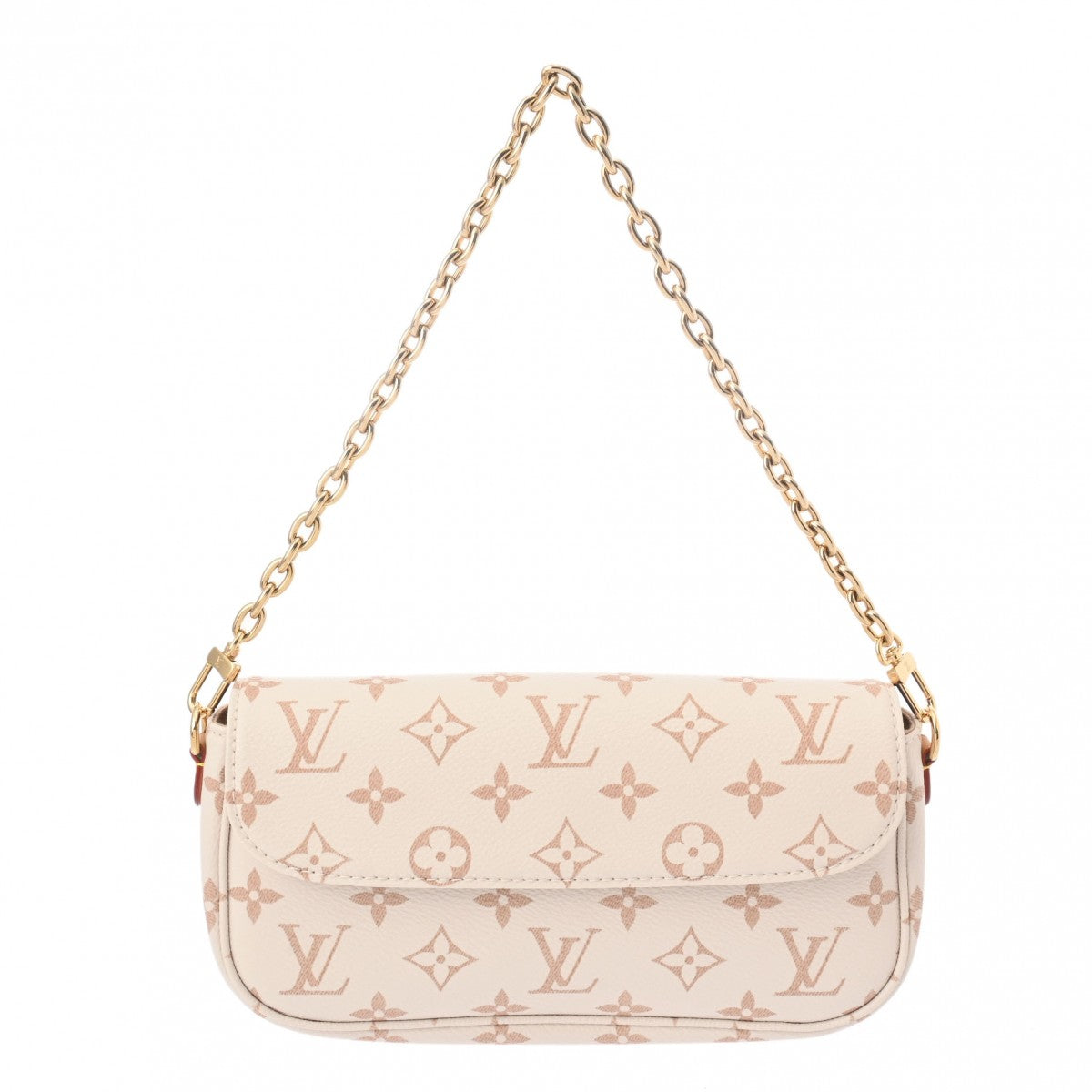 ルイヴィトンウォレットオンチェーンアイビー 14145 ベージュ系