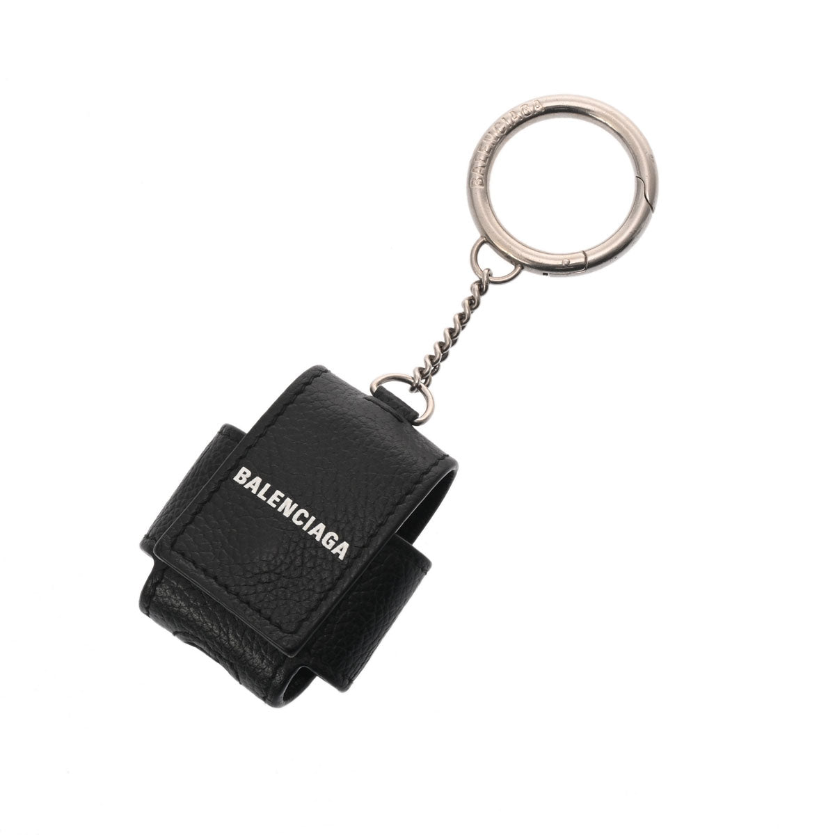 最終価格❗️正規品 BALENCIAGA AirPods第3世代ホルダーストラップ バレンシアガキャッシュ AirPods ホルダー ブラック シルバー金具 ユニ