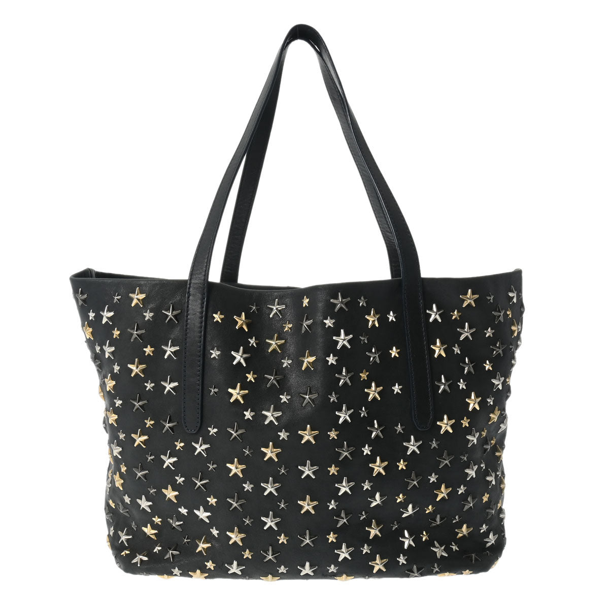Jimmy Choo スタースタッズ トートバッグ 黒 大容量 レザー JIMMY CHOO（ジミーチュウ） スタースタッズ トートバッグ レザー