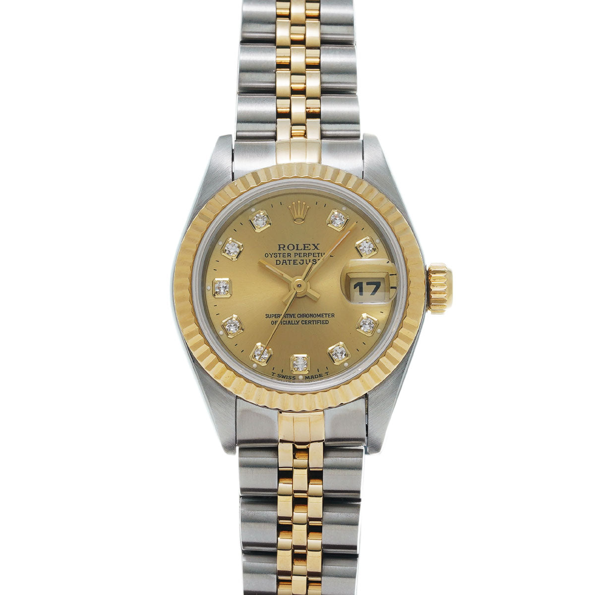 ロレックスデイトジャスト 10Pダイヤ レディース 腕時計 69173G ROLEX