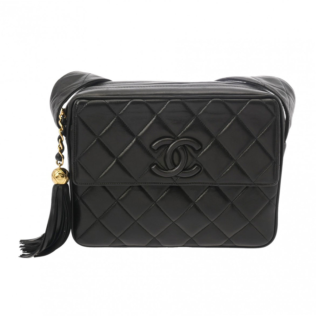 シャネル フリンジ チェーンショルダーバッグ 42976 ブラック  