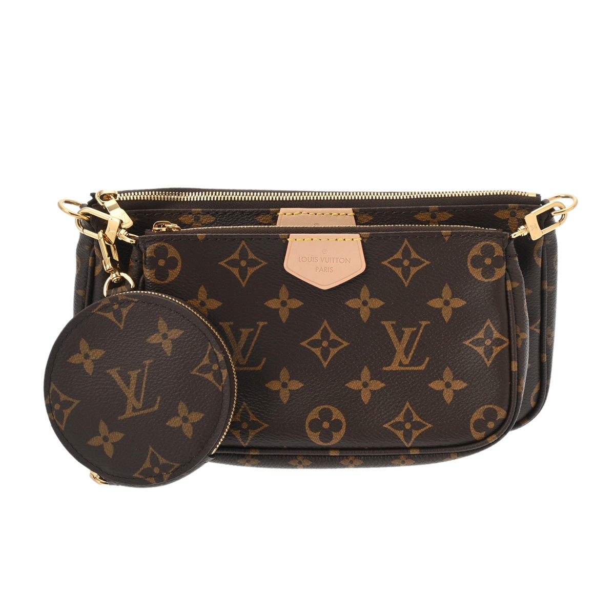 ルイヴィトン モノグラム ミュルティ ポシェット アクセソワール カーキ ルイヴィトンミュルティ ポシェット アクセソワール 14145 カーキ