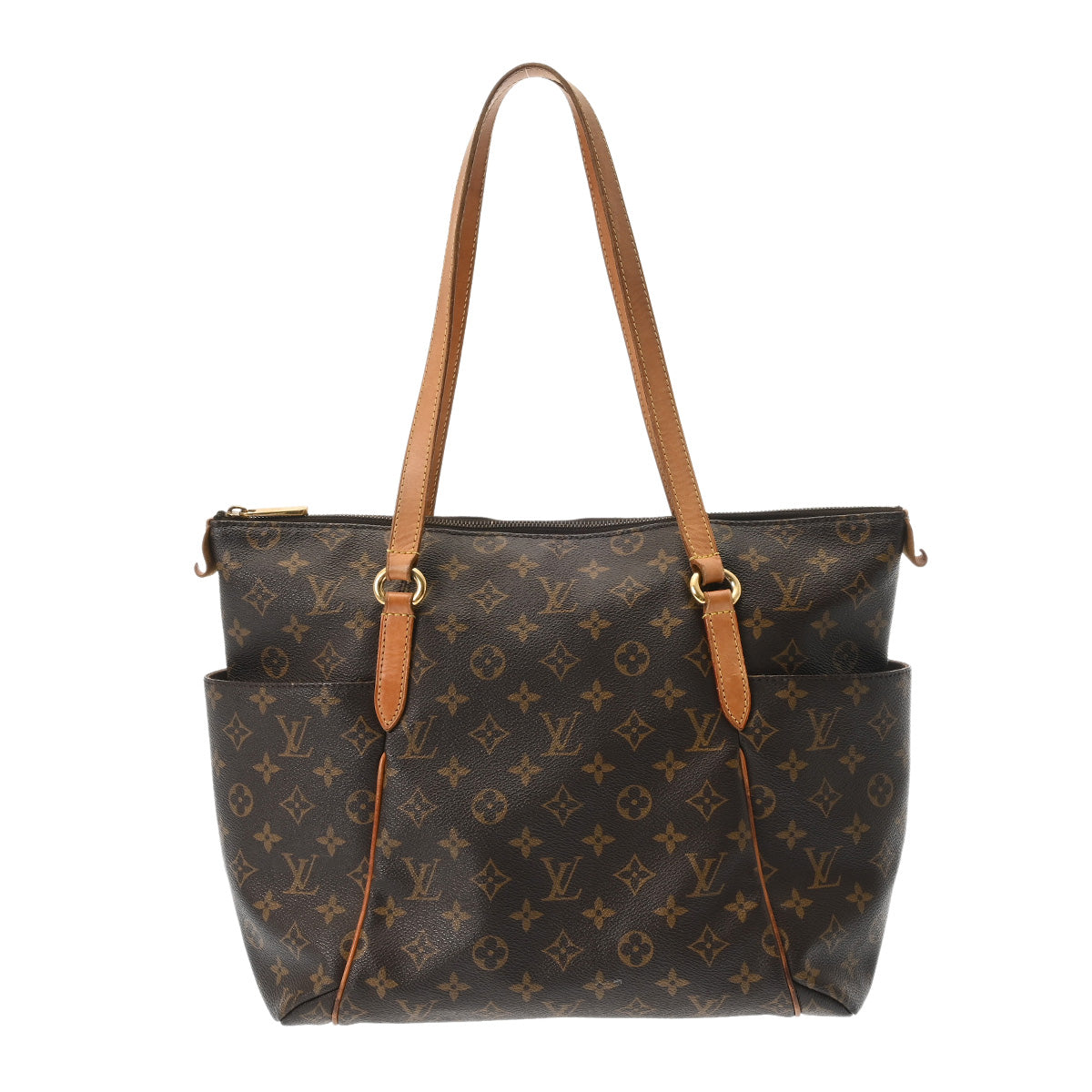 Louis Vuitton トートバッグ ベージュ/ブラウン ルイ ヴィトン モノグラム ネヴァーフル MM ベージュ M40516
