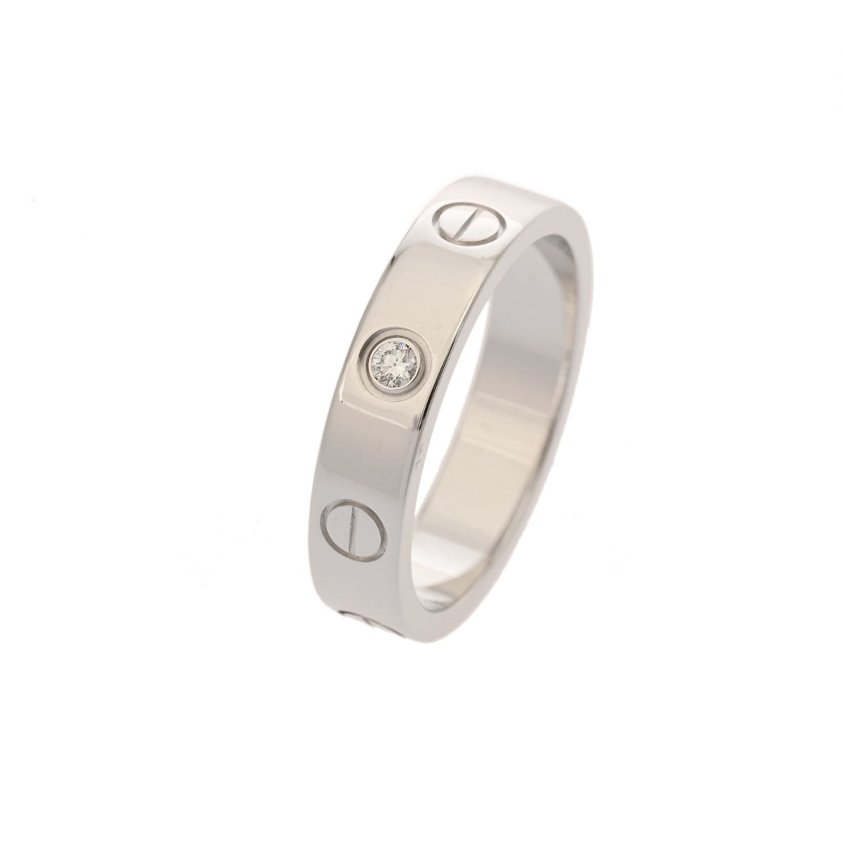 カルティエ ミニラブリング 1Pダイヤ #40 レディース K18ホワイト