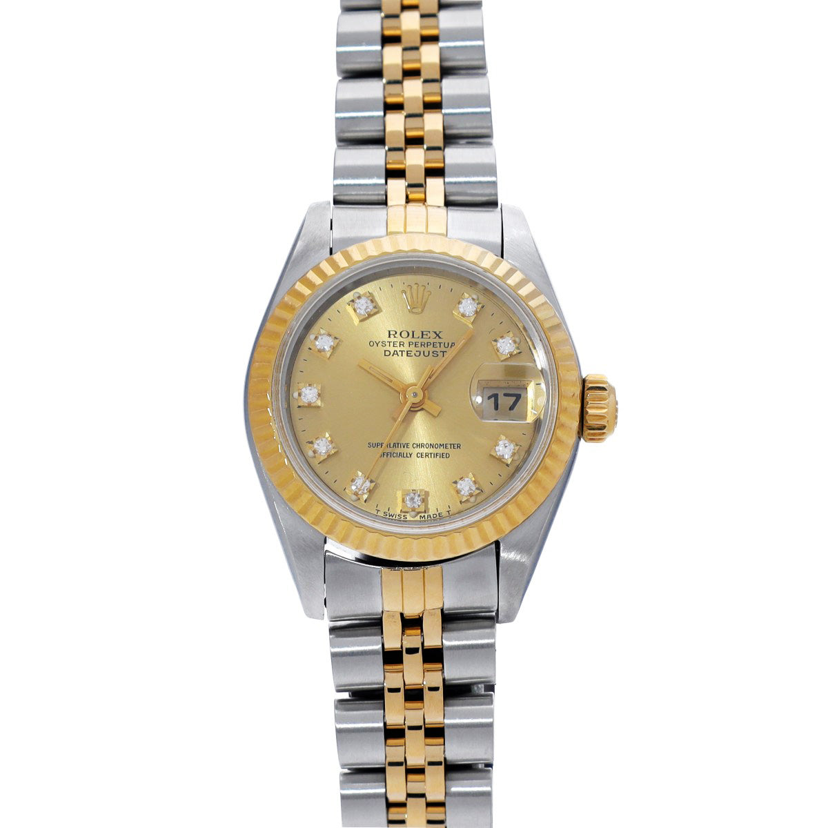 ロレックス デイトジャスト 10Pダイヤ レディース 腕時計 69173G ROLEX