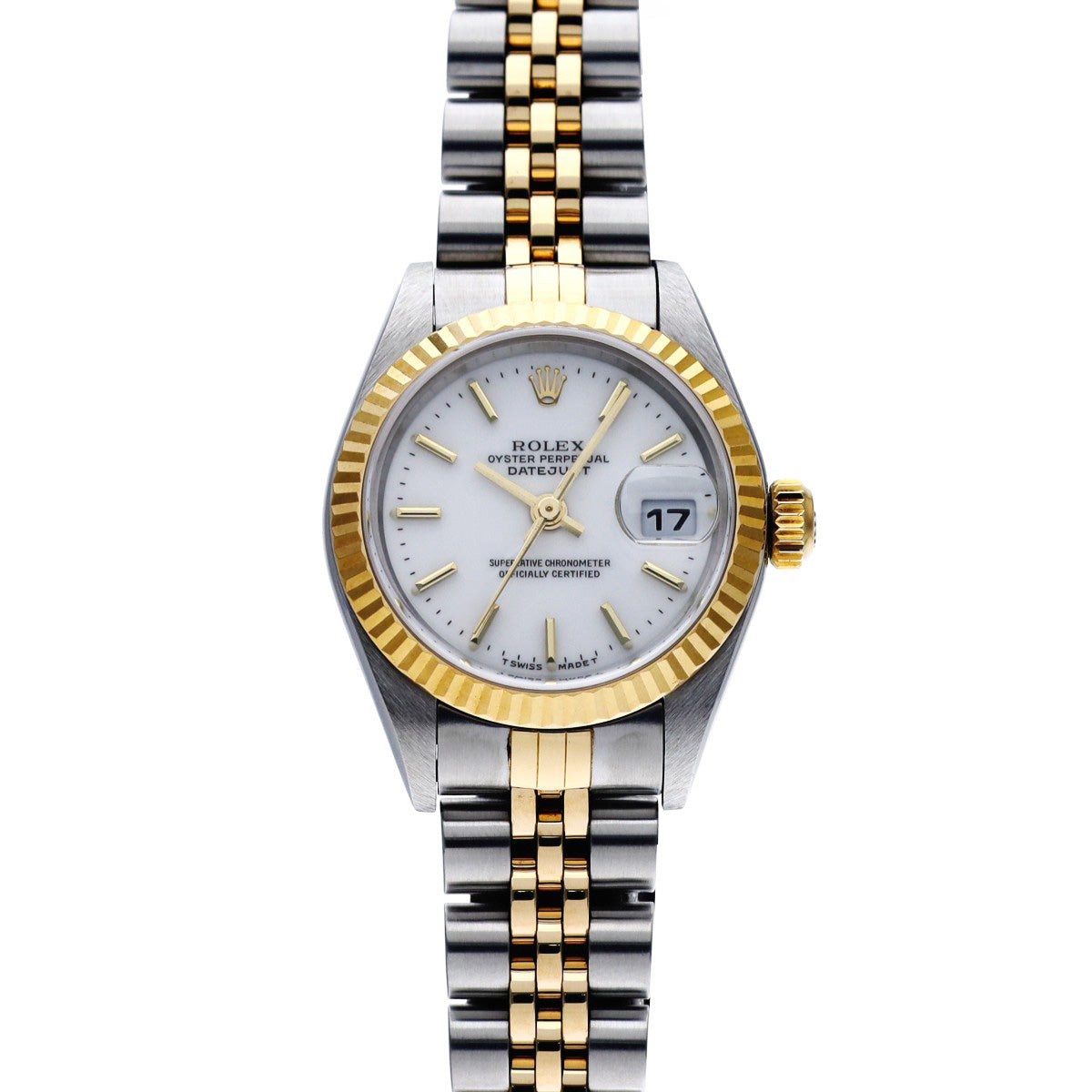 ROLEX デイトジャスト レディ 79173 P番 仕上げ済 26mm シルバー文字盤 コンビ ジュビリー ロレックス レディースウォッチ 腕時計◆中古 ROLEXロレックス『デイトジャスト』79173 P番\u002700年頃製 レディース