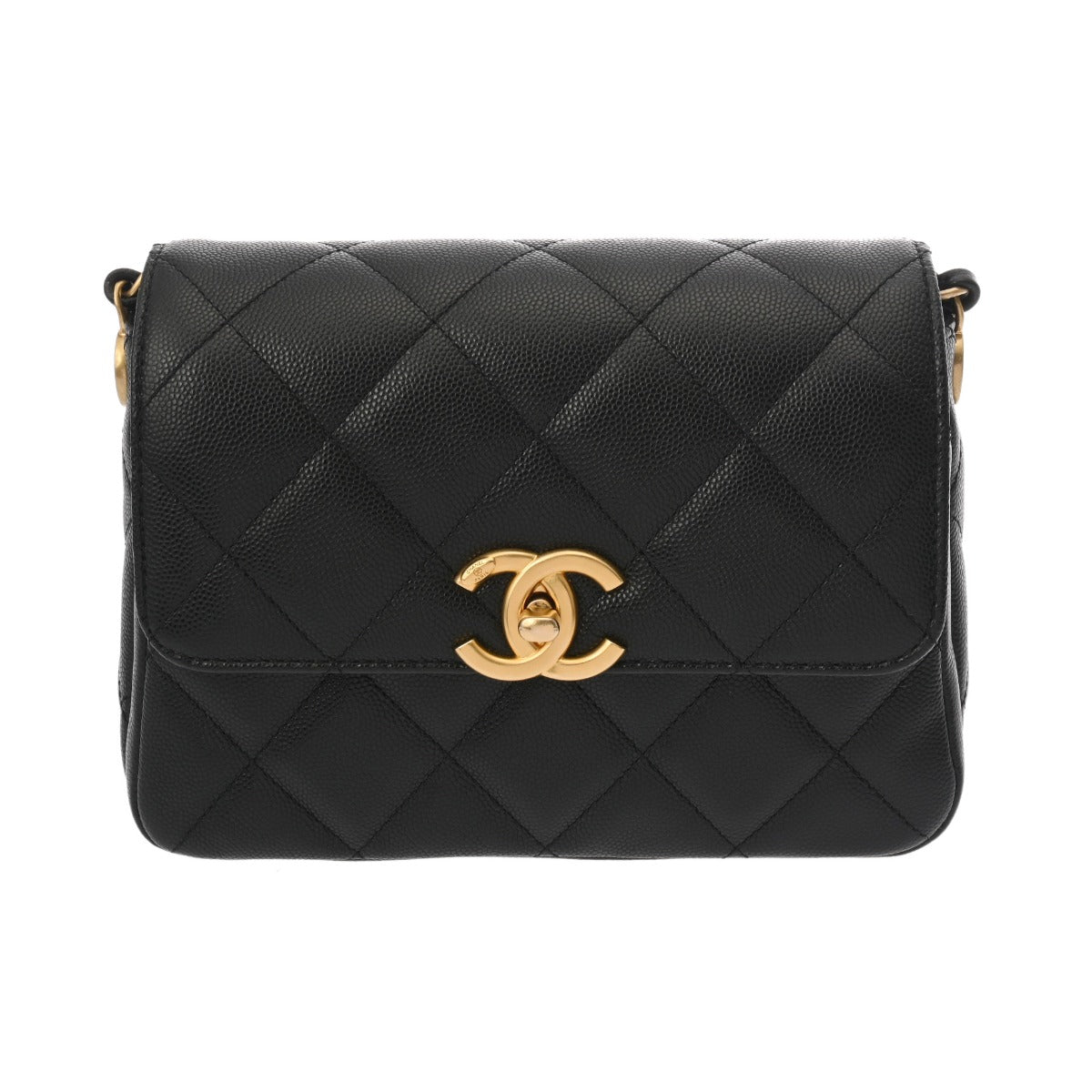 CHANEL シャネル マトラッセ チェーン ミニ フラップバッグ ブラック