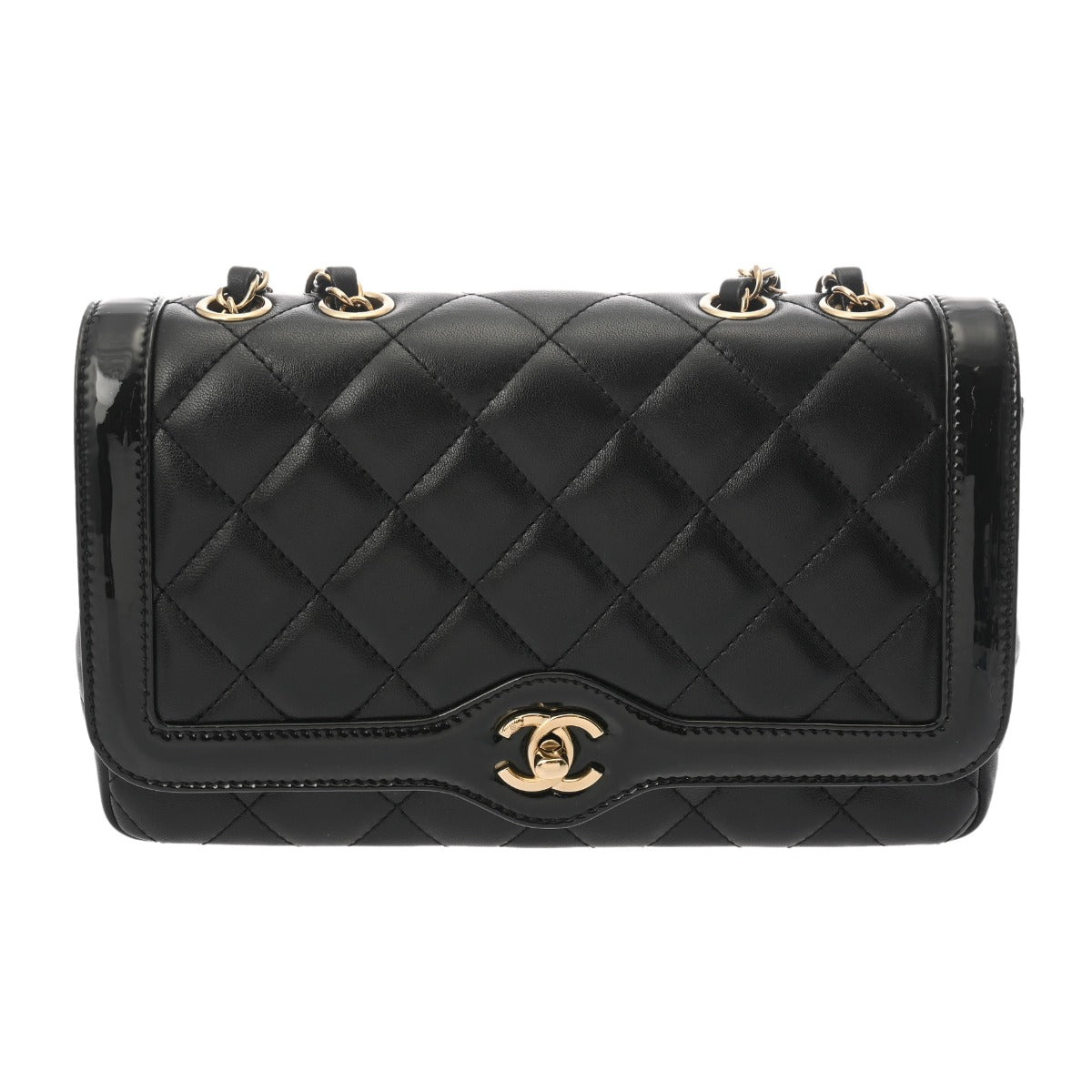 CHANEL シャネル マトラッセ チェーンショルダー 25cm ブラック AS5049