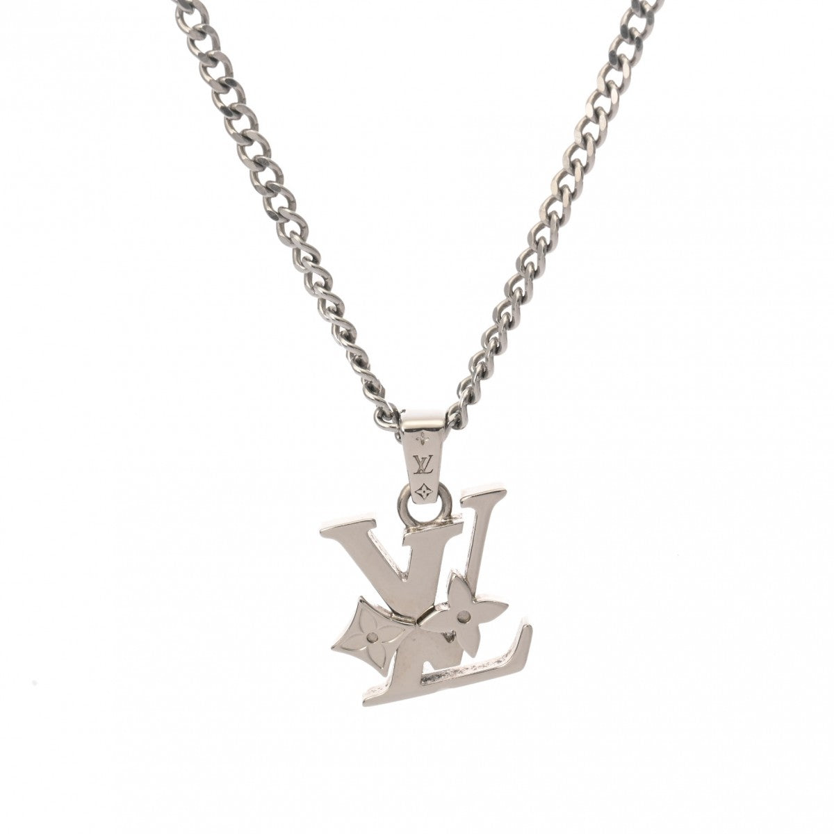 美品 ルイヴィトン ネックレス メタル シルバー パラジウム LV 楽天市場】【5%OFFクーポン】 ルイヴィトン ネックレス モノグラム