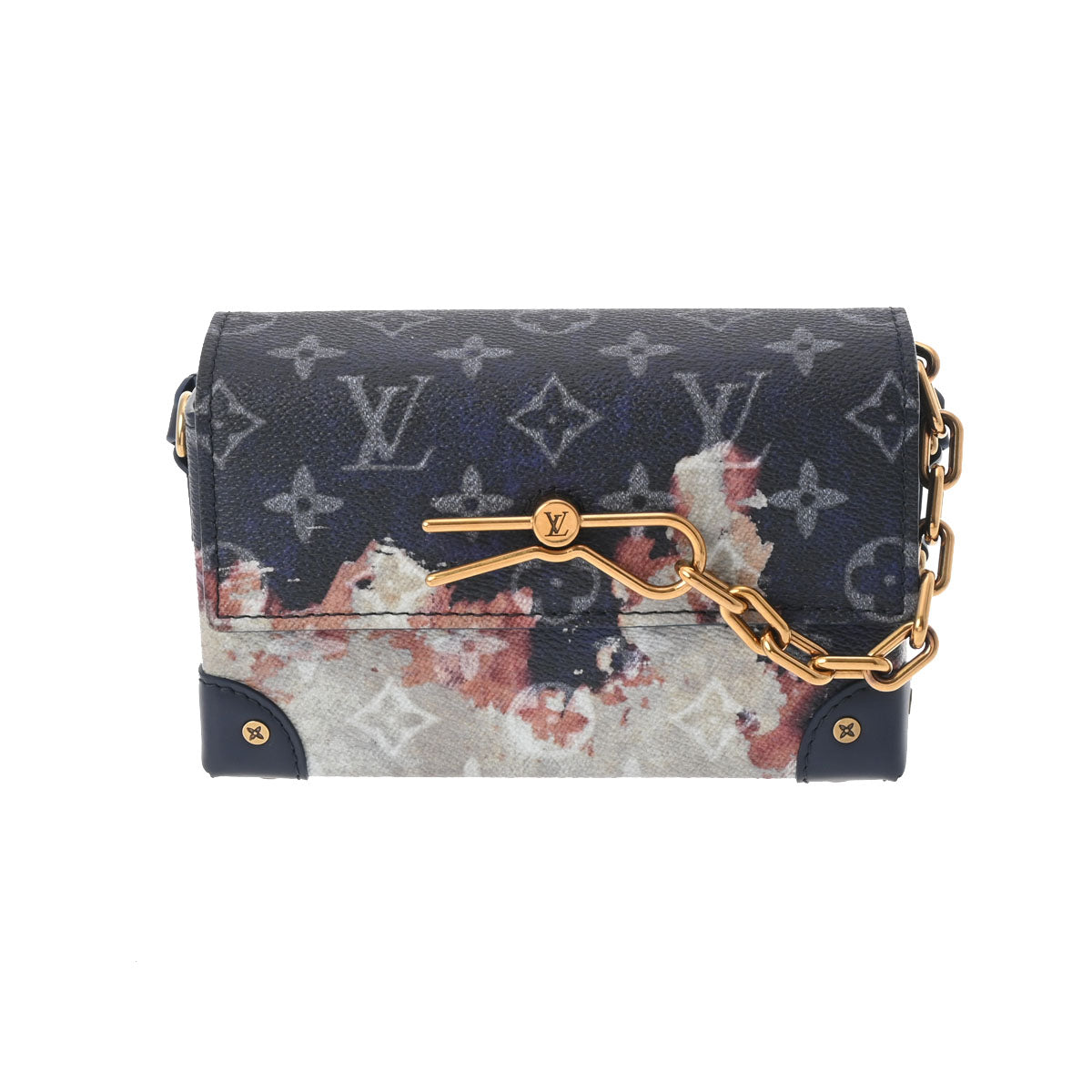 LOUIS VUITTON ルイヴィトン スティーマー ウェアラブル ウォレット 24SSモデル ネイビー系 M82900 メンズ  モノグラムブリーチキャンバス ショルダーバッグ Aランク 中古 - ロシア大手銀行