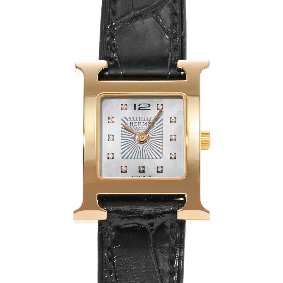 エルメスHウォッチ ミニ 21mm 11Pダイヤ レディース 腕時計 - HERMES – 銀蔵オンライン