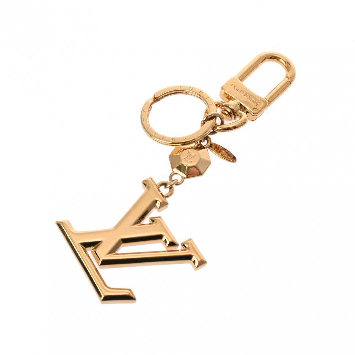 ルイヴィトンポルトクレ LV ファセット キーリング ゴールド金具 ユニ