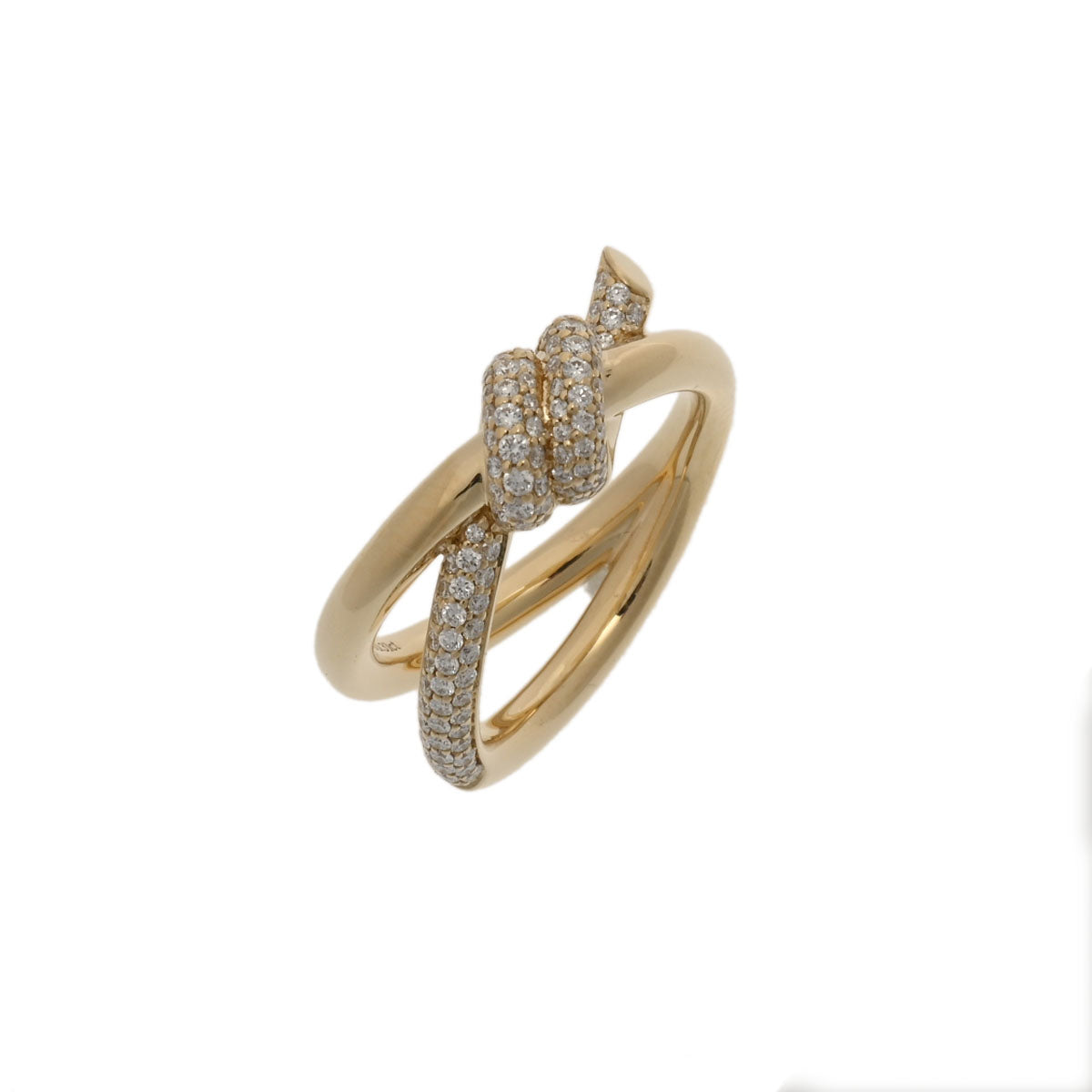 ティファニー ノット ダブルロウ リング ダイヤ 0.31ct #10.5