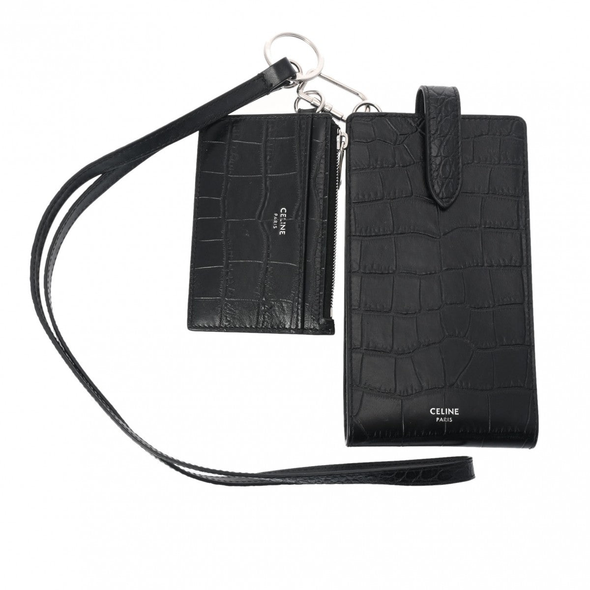 CELINE ブラックレザーポーチ希少フィービー期 808000611919000-1.jpg?v=1717413687