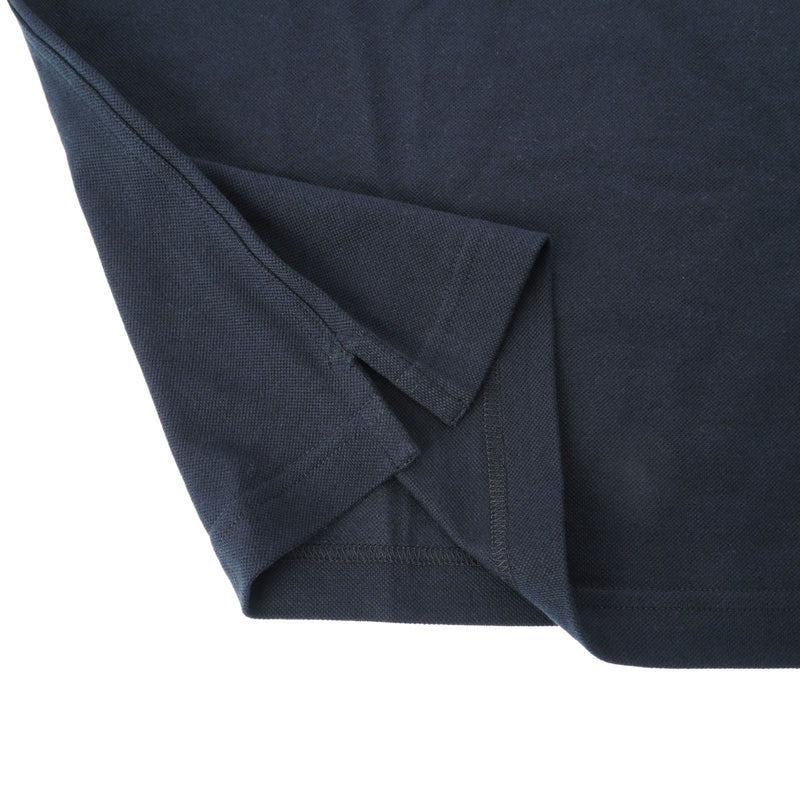 HERMES エルメス クルーネック Tシャツ レザーポケット Lサイズ マリン - メンズ コットン85％ カシミア15％ 半袖Ｔシャツ 新品 銀蔵