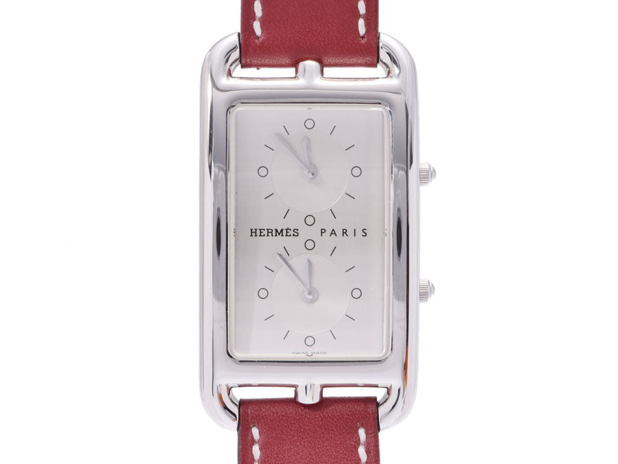 Hermes Cot Dazone Tupurool Silver Dial □ E engraved Ladies SS