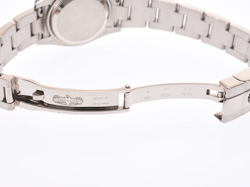 ROLEX ロレックス デイトジャスト 10Pダイヤ 179179G  レディース K18WG 腕時計 自動巻き シルバー文字盤 Aランク 中古 銀蔵