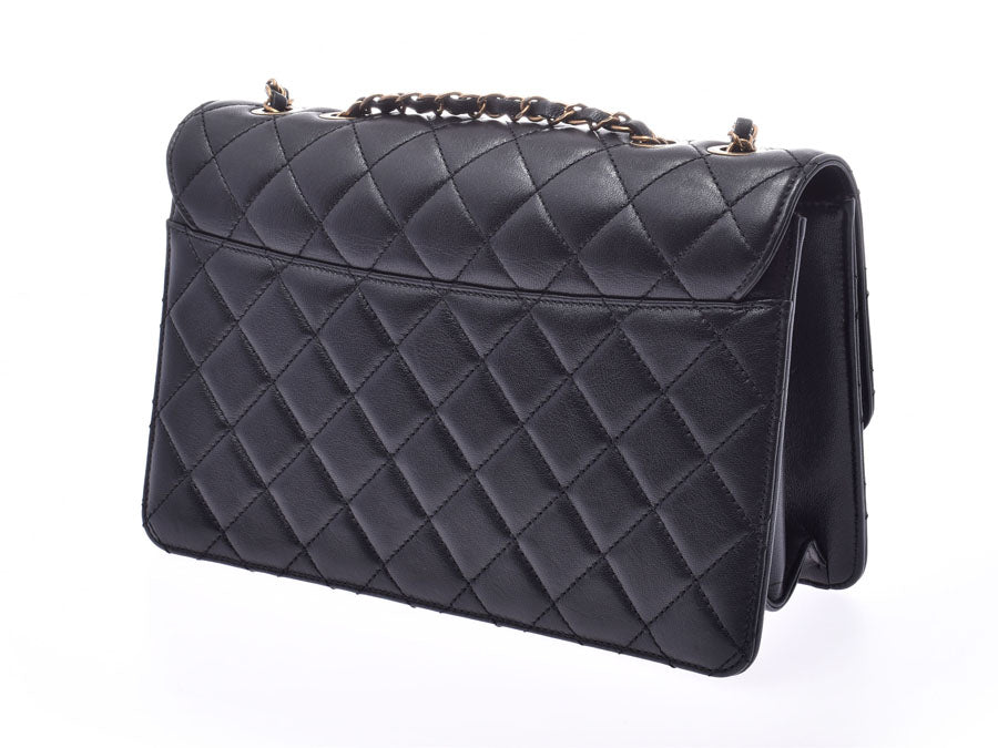 シャネル マトラッセ チェーンショルダーバッグ 黒 レディース ラムスキン Aランク 美品 CHANEL ギャラ 中古 - #値引き相談！