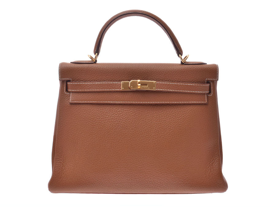 エルメス ケリー32 内縫い ゴールド G金具 □I刻印 レディース