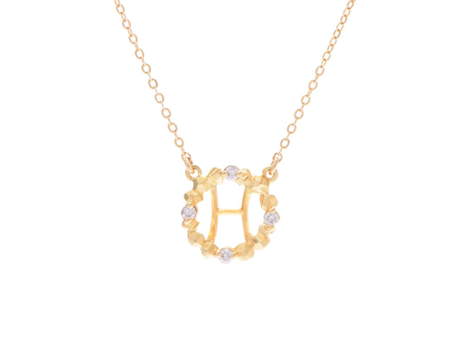 アーカー ネックレス イニシャル レディース YG 1.2g Aランク 美品  