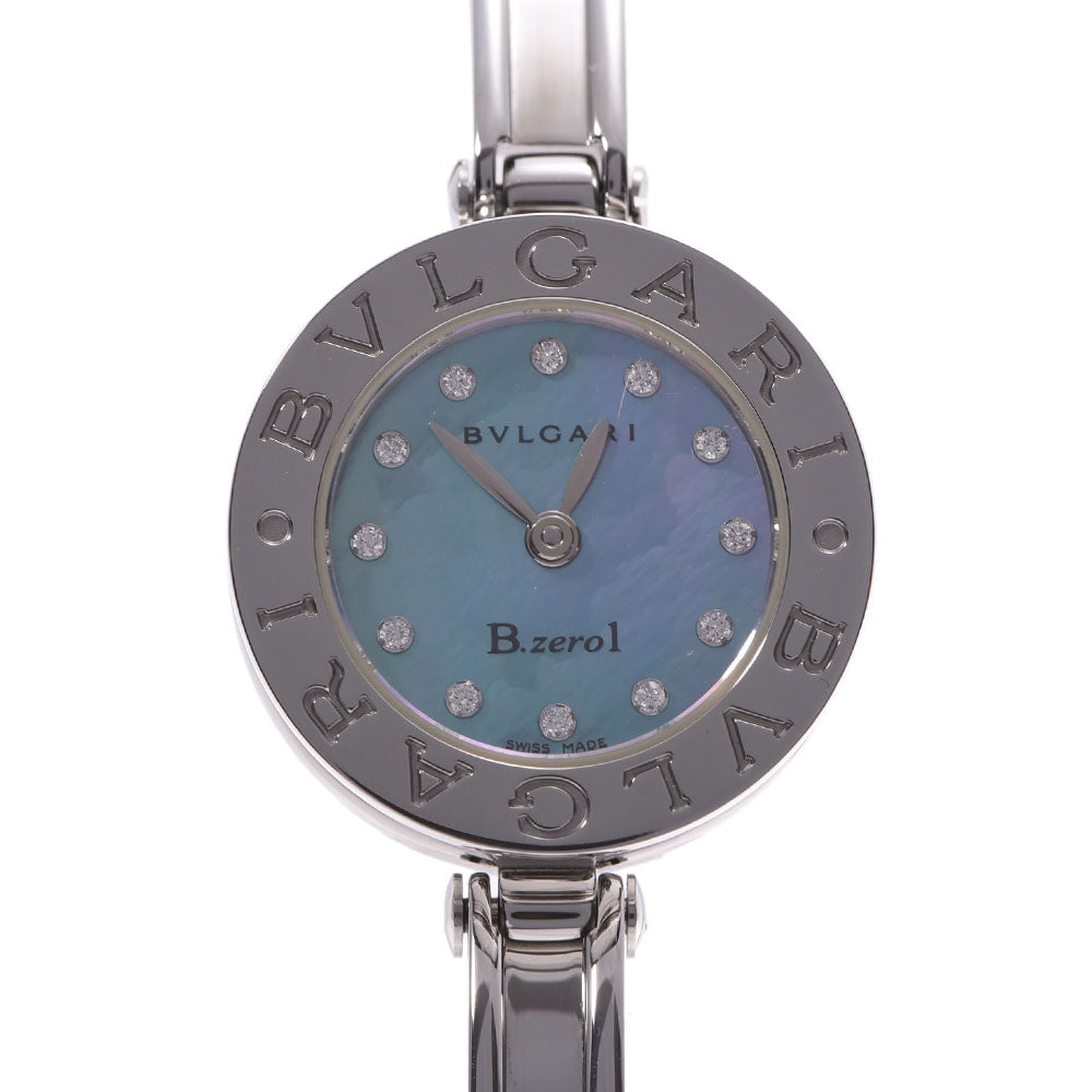 BVLGARI ブルガリB-ZERO バングルウォッチ 12Pダイヤ レディース SS/シェル/ダイヤ 腕時計 BB22S 中古 - 調整 価格