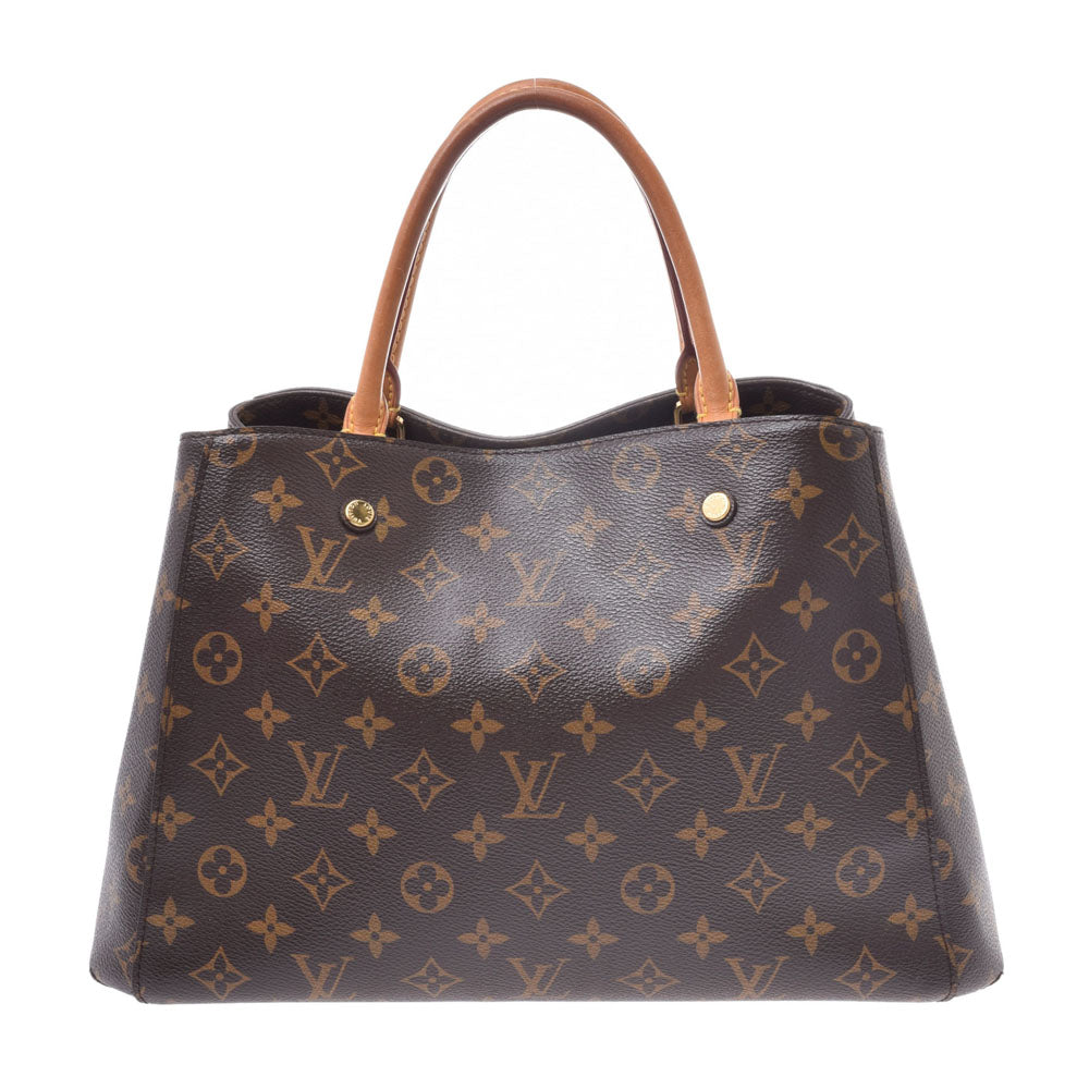 LOUIS VUITTON ルイヴィトン モノグラム モンテーニュMM 2WAYバッグ ブラウン M41056 レディース モノグラムキャンバス  ハンドバッグ Bランク 中古 - 安い正本