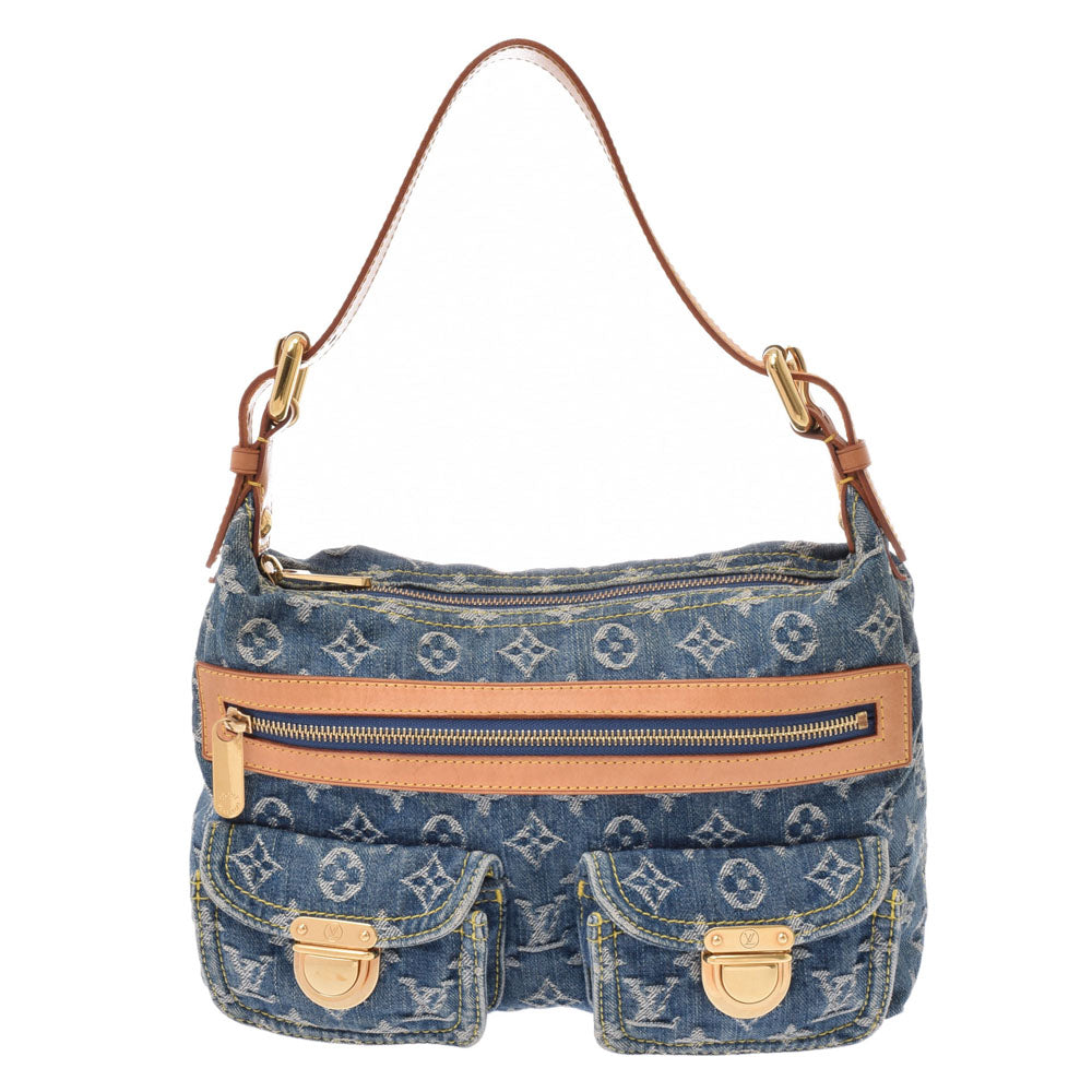 LOUIS VUITTON ルイヴィトンバギーPM モノグラムデニム ブルー 