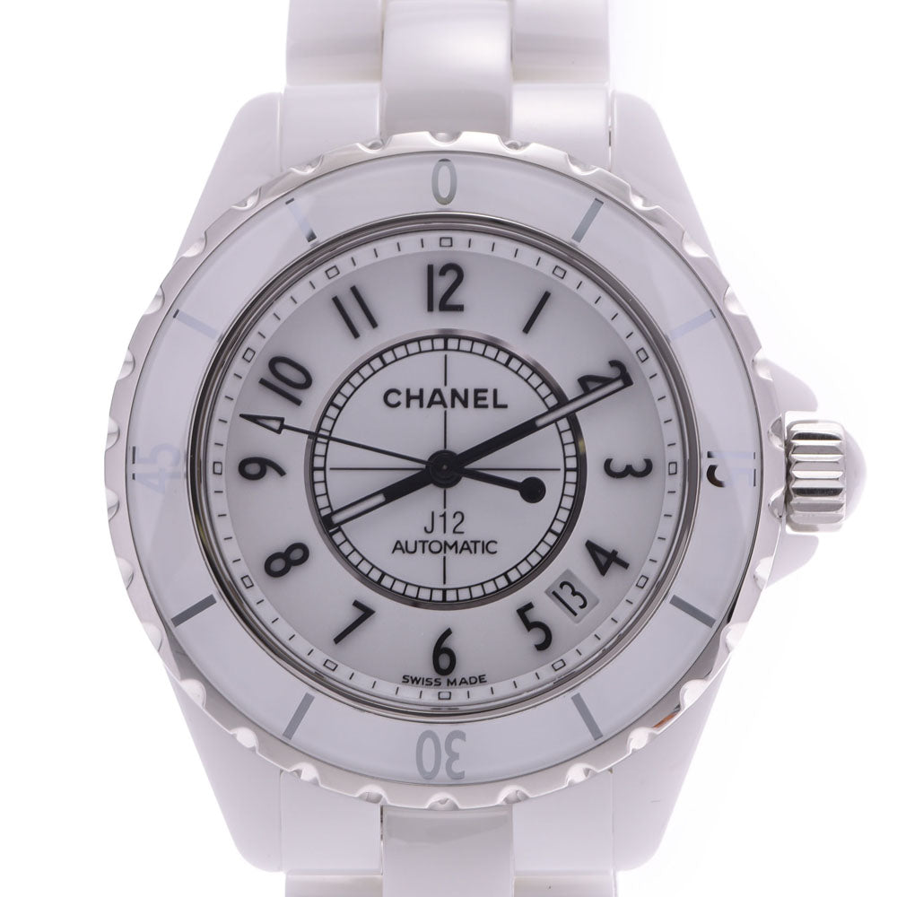 CHANEL シャネル J12 38mm H0970 メンズ 白セラミック/SS 腕時計 自動巻き 白文字盤 Aランク 中古 - お買い得人気