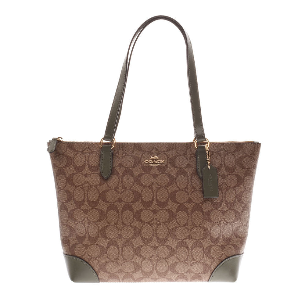 COACH トートバッグ シグネチャー カーキ F29208 コーチトートバッグ シグネチャー ベージュ/カーキ ユニセックス