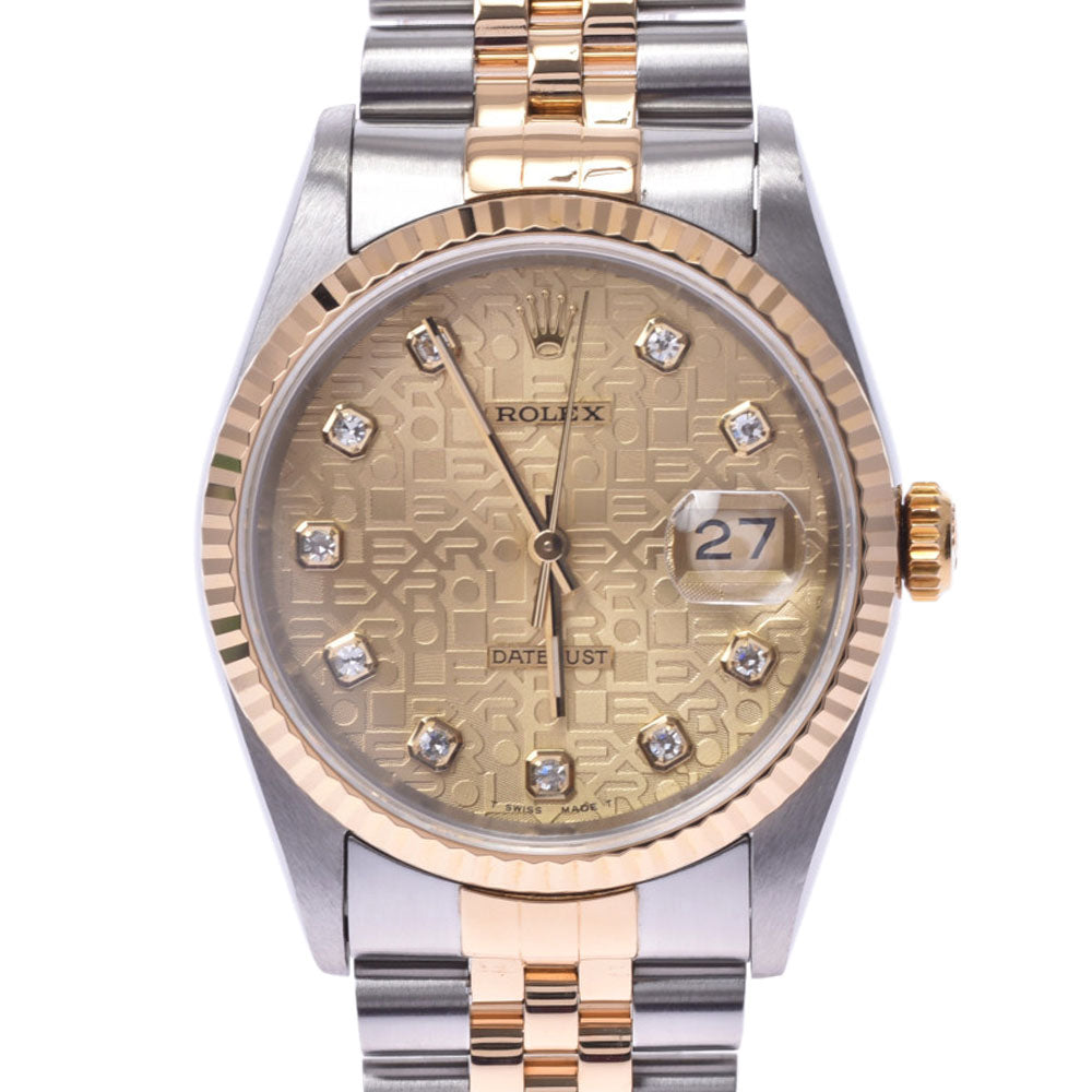 【116085】ROLEX ロレックス  116233G デイトジャスト 36　新10Pダイヤ シャンパン　ホリコンダイヤル D番 YG/SS 自動巻き 当店オリジナルボックス 腕時計 時計 WATCH メンズ 男性 男 紳士