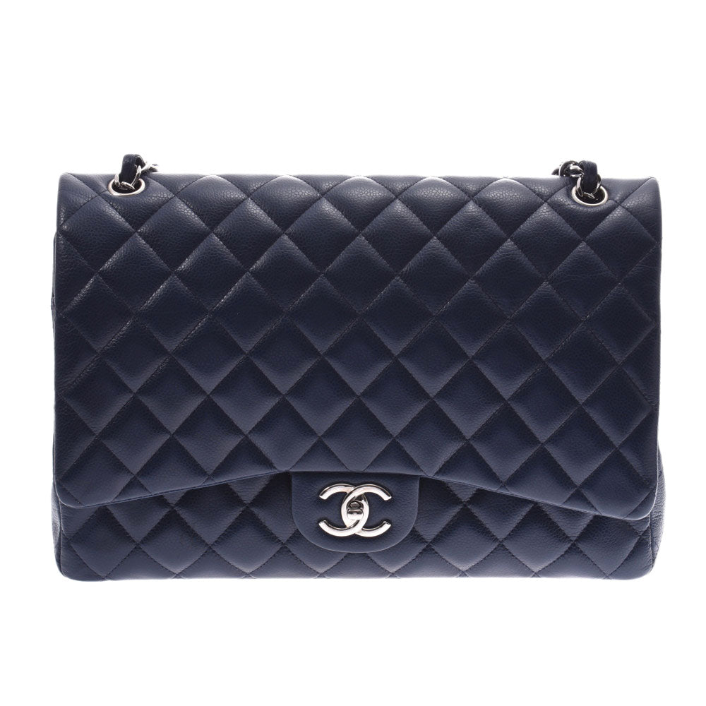 Chanel デカマトラッセ ショルダーバッグ 2way 紺色(Gカードあり！)