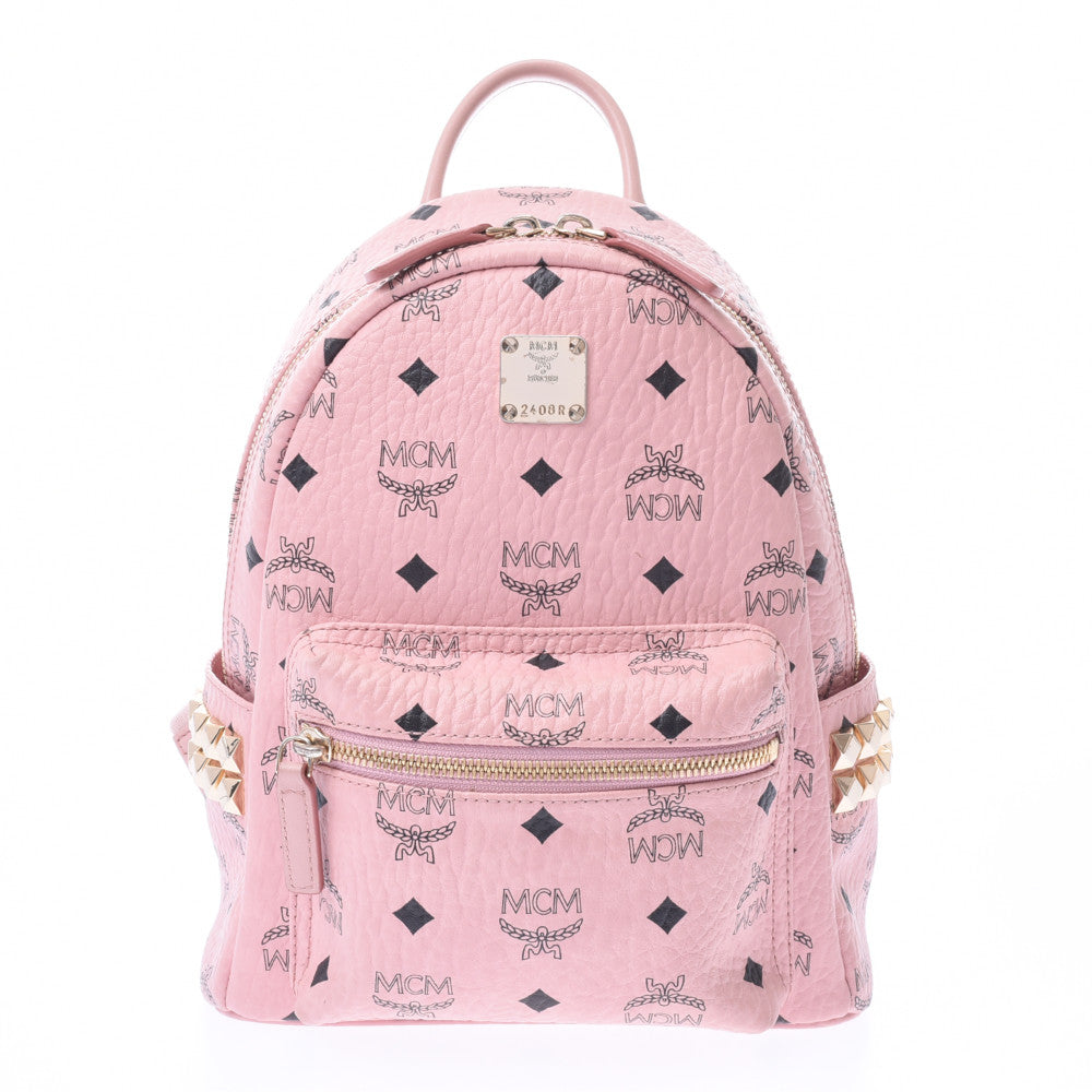 MMC Backpack Mini Side Studs Pink/Gold Studs Women's Backpack