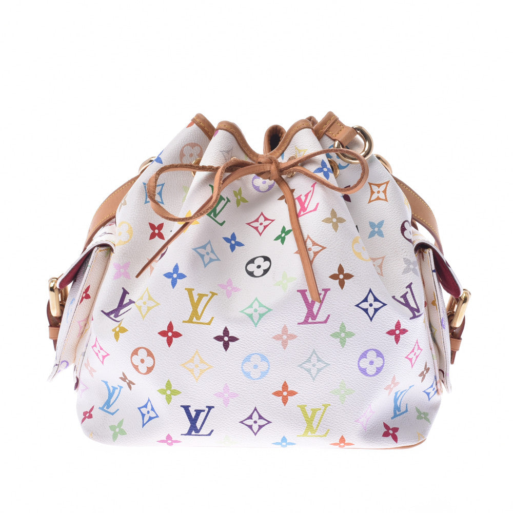 ルイヴィトン LOUIS VUITTON プチノエ  M42230 モノグラムマルチ カバン ワンショルダー 巾着 ショルダーバッグ モノグラムマルチカラーキャンバス ブラック