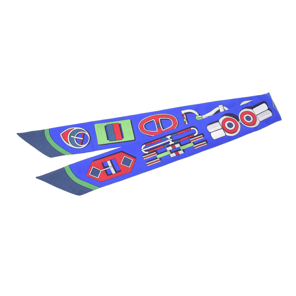 エルメスツイリー old tag buckle pattern /Carr en Boucles blue